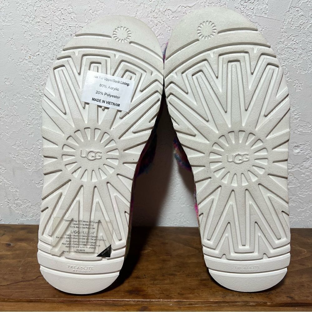 Ugg Fluffita Pixelate Flatform Slide Slippers Multi Color Womens 7 8 9 - Picture 11 of 11